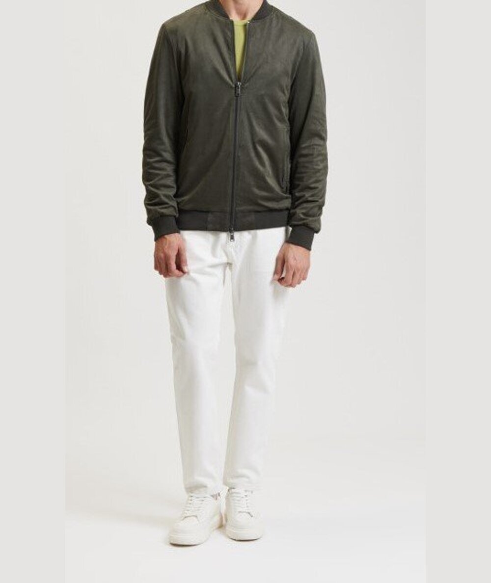 Giubbino Ecopelle Gianni Lupo Verde Militare - GL9715