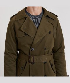 Trench Uomo Gianni Lupo Verde Militare - GL5207BD