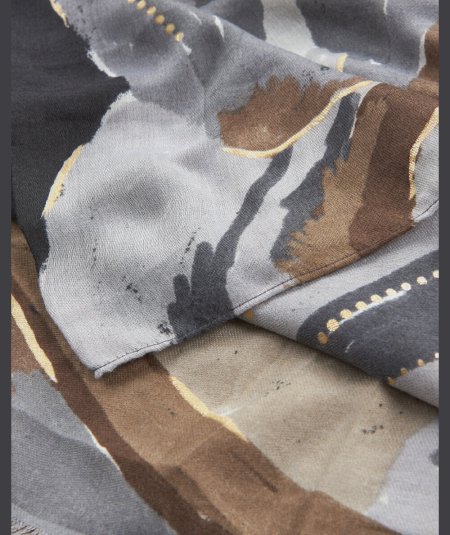 Scialle Nero Verde Fashion 03-0002506