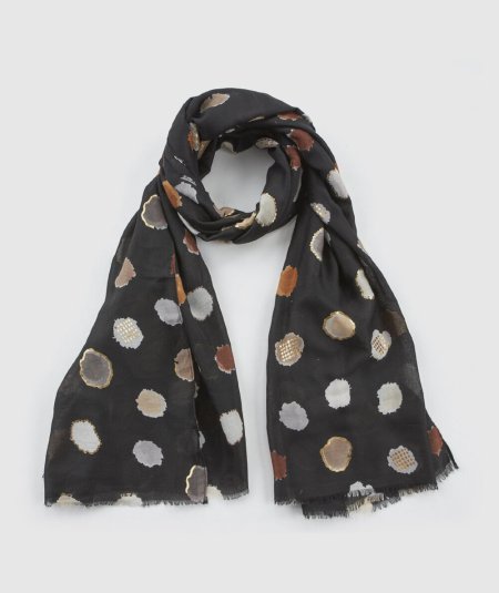 Scialle Nero Verde Fashion 03-0002527