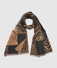 Sciarpa Marrone Verde Fashion 06-0001344