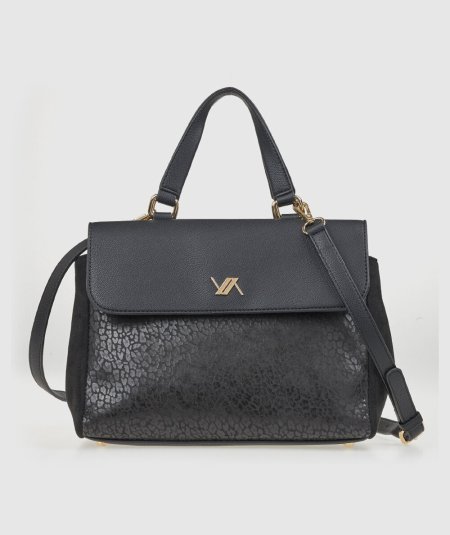 Borsa Tote Verde 16-0008175 Nero - Shopper Tote Bag Nero linea Verde. Dettagli a