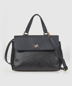 Borsa Tote Verde 16-0008175 Nero - Shopper Tote Bag Nero linea Verde. Dettagli a