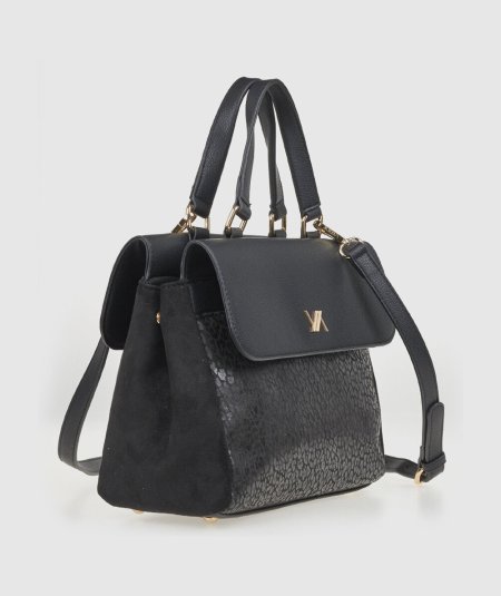 Borsa Tote Verde 16-0008175 Nero - Shopper Tote Bag Nero linea Verde. Dettagli a