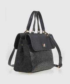 Borsa Tote Verde 16-0008175 Nero - Shopper Tote Bag Nero linea Verde. Dettagli a