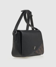 Tracolla Verde 16-0008187 Nero - Crossbody Borsa Crossbody Nero Verde. Moderna e