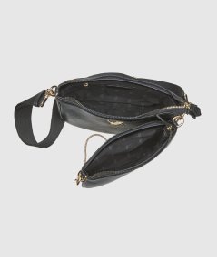 Tracolla Verde 16-0008254 Nero - Crossbody Borsa Crossbody Nero Verde. Piccola e