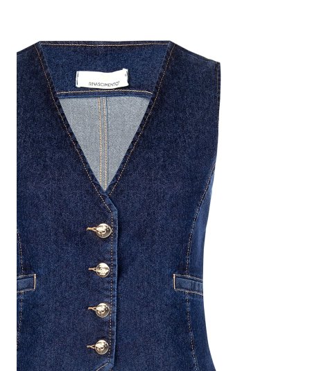 Gilet Blu a 3 Bottoni Rinascimento | Stile Sartoriale