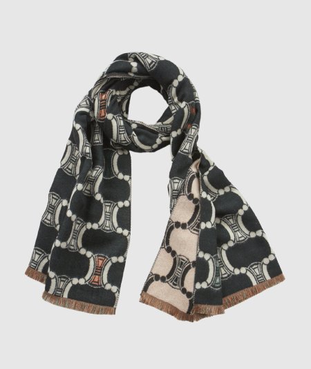 Sciarpa Nero Verde Fashion 06-0001305