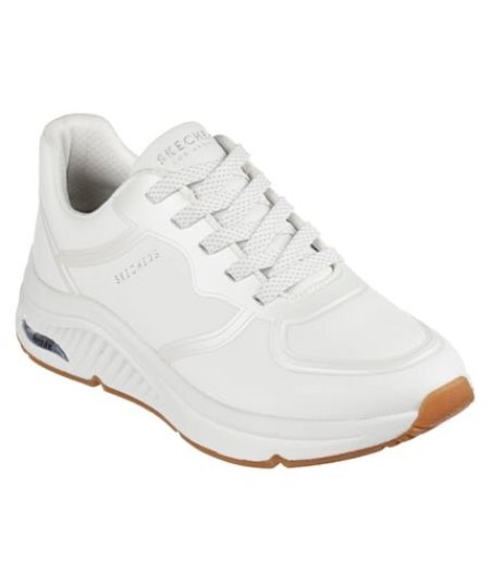 Skechers Arch Fit S-Miles Mile Makers Donna Bianche Sneakers Comode