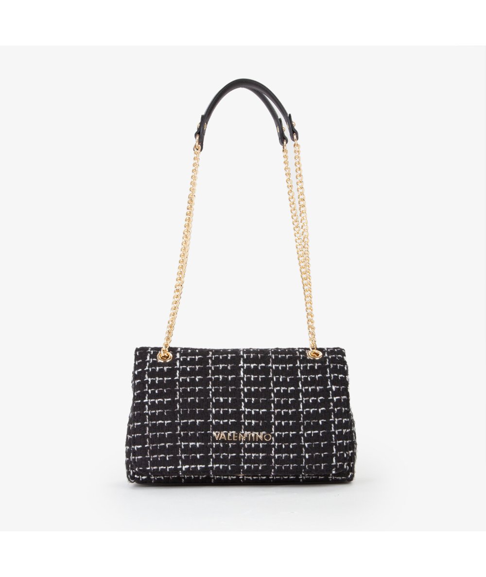 Flap Bag Valentino Tweed Panna Multicolore