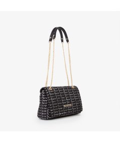 Flap Bag Valentino Tweed Panna Multicolore