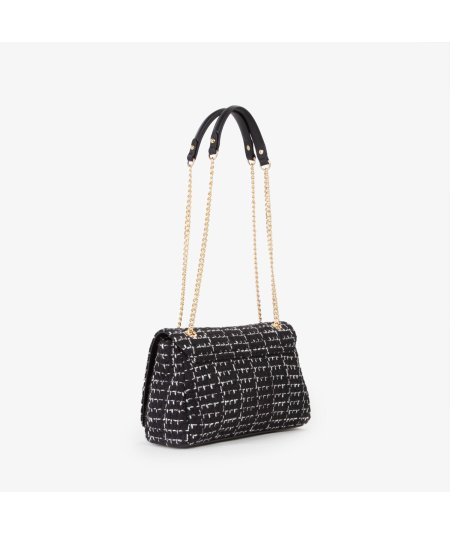 Flap Bag Valentino Tweed Panna Multicolore