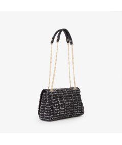 Flap Bag Valentino Tweed Panna Multicolore