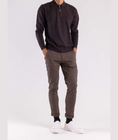 Polo Manica Lunga Uomo Gianni Lupo Nero (Cod. GL508S)