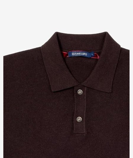 Polo Manica Lunga Uomo Gianni Lupo Nero (Cod. GL508S)