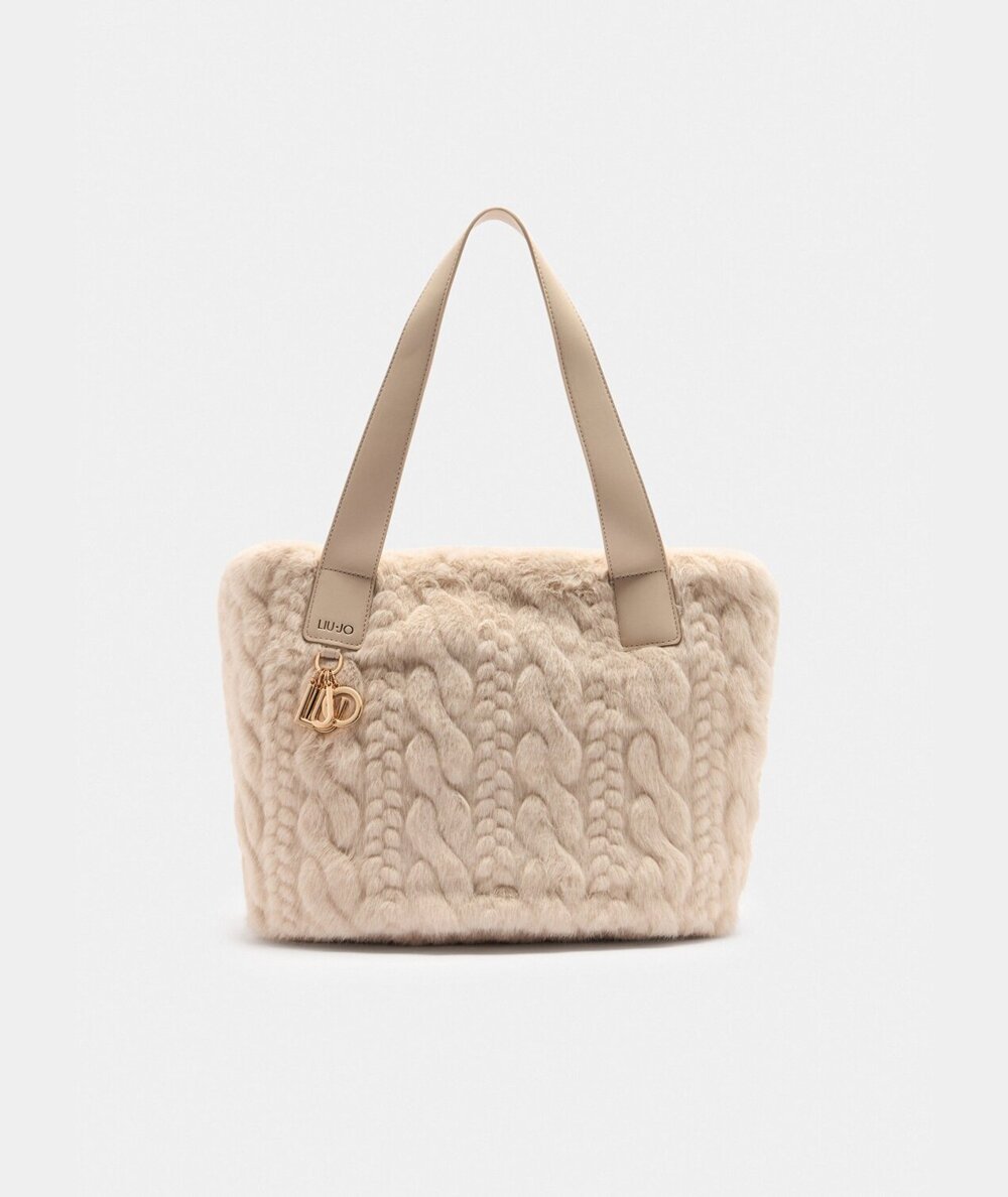 Liu Jo Borsa Tote Grande Neutro/Nero - AF5154E0305