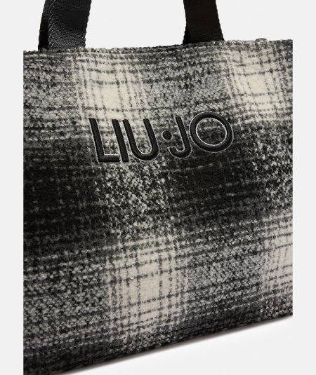 Liu Jo Borsa Tote Grande Nero/Bianco - 2F5027T6089