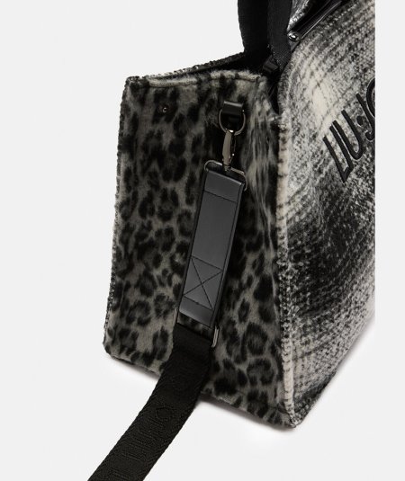 Liu Jo Borsa Tote Grande Nero/Bianco - 2F5027T6089