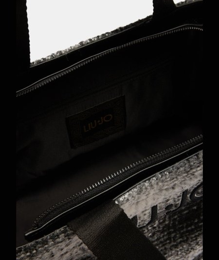 Liu Jo Borsa Tote Grande Nero/Bianco - 2F5027T6089