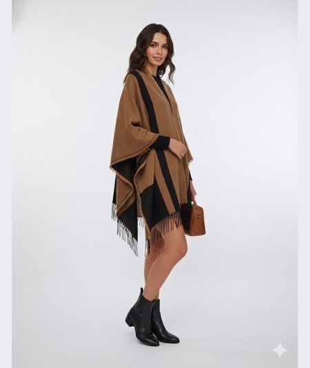 Liu Jo Poncho Oval Monogram Nero - 2F5031T0300