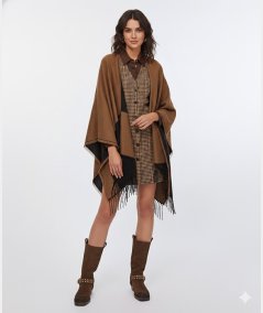 Liu Jo Poncho Oval Monogram Nero - 2F5031T0300