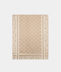 Liu Jo Stola Jacquard Monogram Animalier Nera - 2F5040T0300