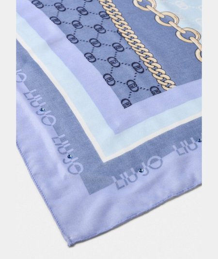 Liu Jo Foulard ECS Colblockchain 120x120 Nero - 2F5067T0300