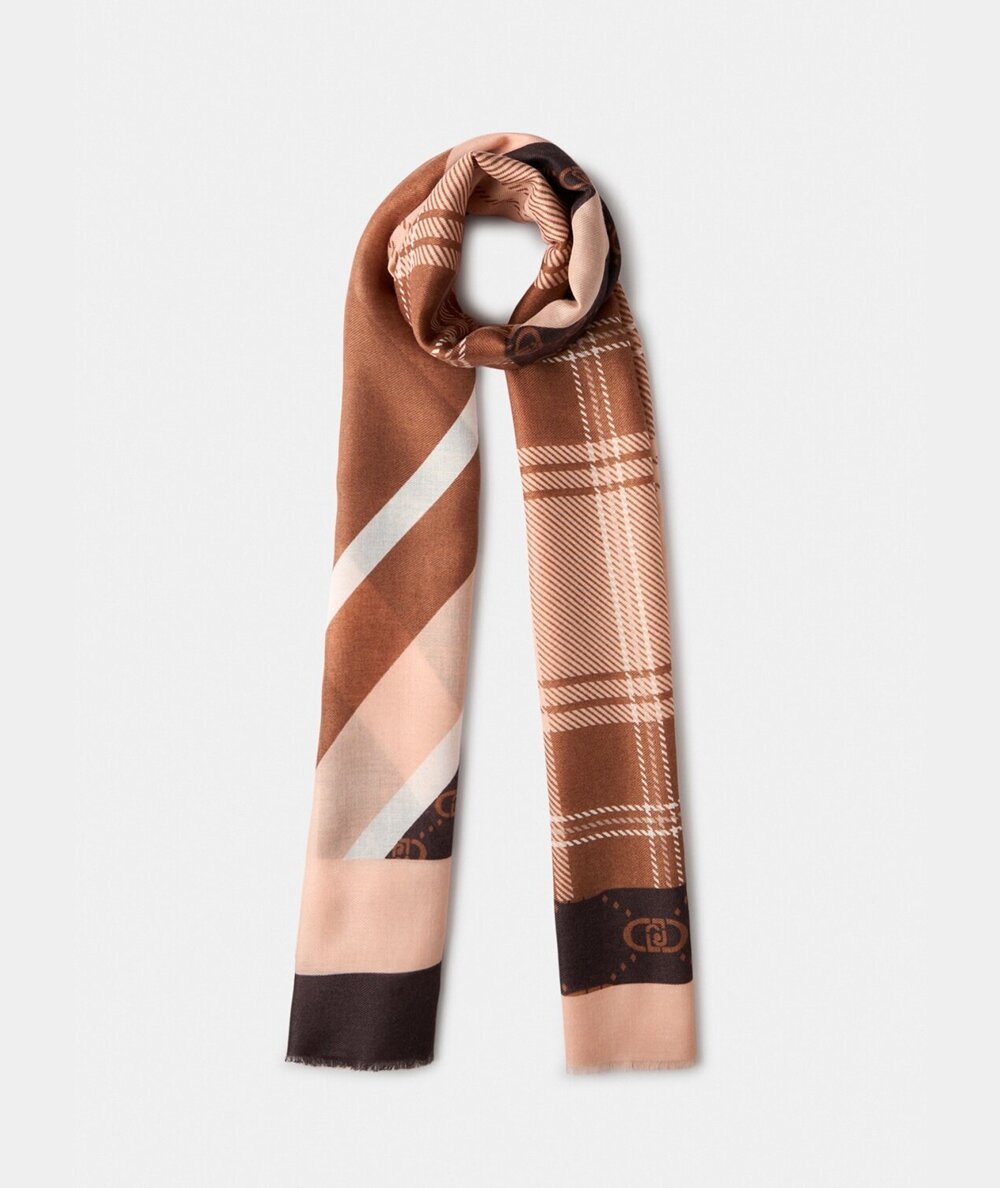 Liu Jo Stola ECS Check 70x180 Marrone - 2F5072T0300