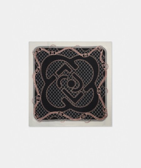 Liu Jo Foulard ECS Logo Metalflow 120x120 Nero - 2F5073T0300
