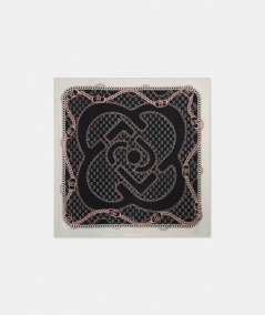 Liu Jo Foulard ECS Logo Metalflow 120x120 Nero - 2F5073T0300