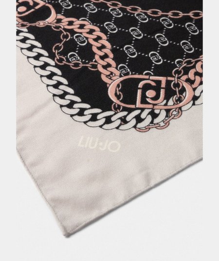 Liu Jo Foulard ECS Logo Metalflow 120x120 Nero - 2F5073T0300