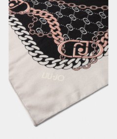 Liu Jo Foulard ECS Logo Metalflow 120x120 Nero - 2F5073T0300