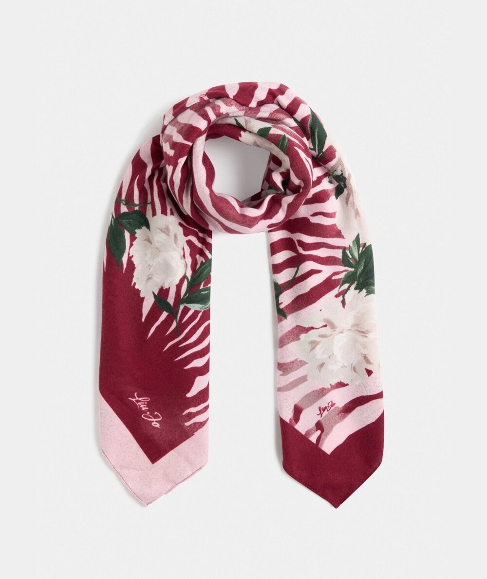 Liu Jo Foulard ECS Flowzebra 120x120 Nero - 2F5075T0300