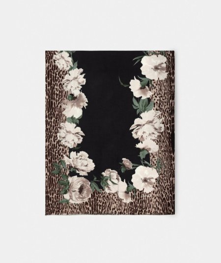 Liu Jo Stola Flower Animalier 70x180 Nera - 2F5077T0300