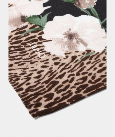Liu Jo Stola Flower Animalier 70x180 Nera - 2F5077T0300