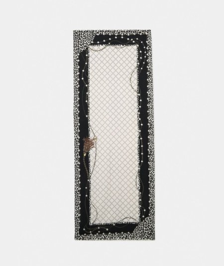 Liu Jo Stola ECS Pearls Animalier 70x180 Nera - 2F5081T0300