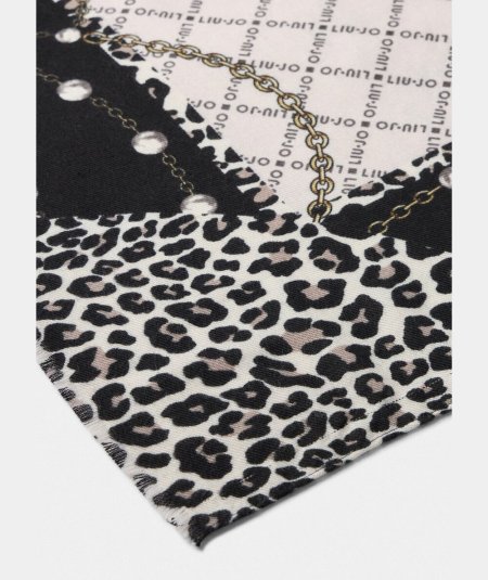 Liu Jo Stola ECS Pearls Animalier 70x180 Nera - 2F5081T0300