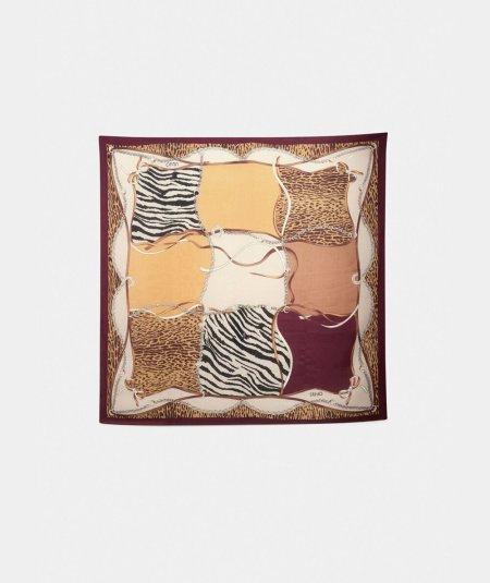 Liu Jo Foulard Ribbon Animalier 120x120 Nero - 2F5083T0300