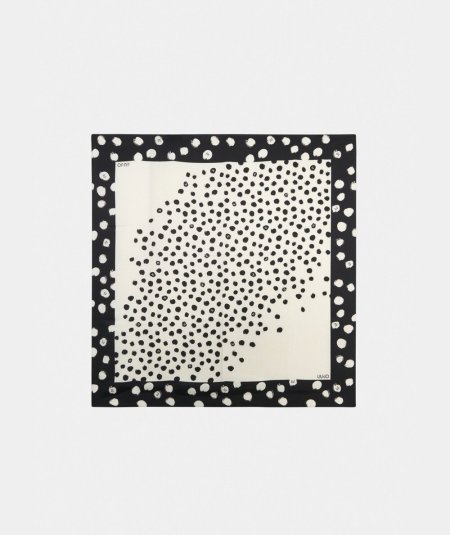 Liu Jo Foulard Mix Print 120x120 Nero/Bianco - 2F5085T0300