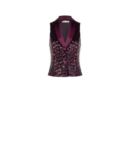 Gilet Donna Rinascimento Bordeaux - Smanicato Sartoriale Elegante