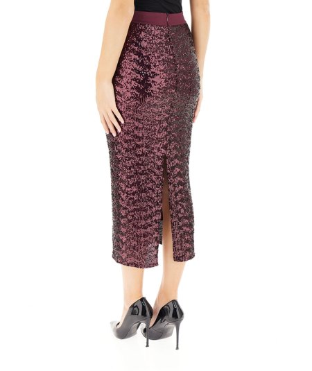 Gonna Donna Rinascimento Bordeaux - Gonnellina Elegante Invernale