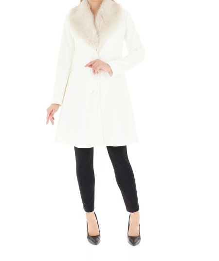 Cappotto Bianco Donna Rinascimento Fashion CFC0126741003