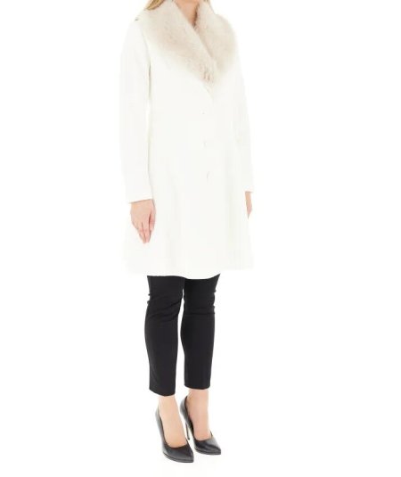 Cappotto Bianco Donna Rinascimento Fashion CFC0126741003