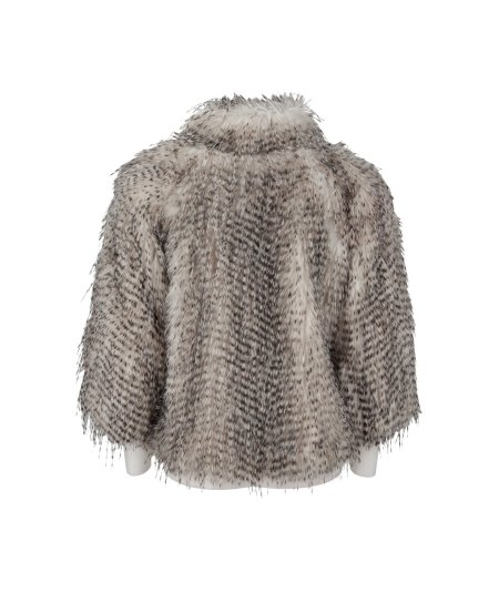 Cappotto Pelliccia Ecologica Beige Rinascimento Curvy