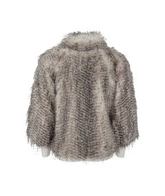 Cappotto Pelliccia Ecologica Beige Rinascimento Curvy