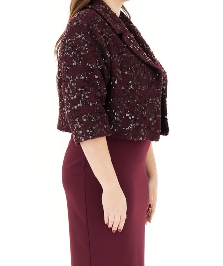 Giacca Aperta Bordeaux Rinascimento Curvy