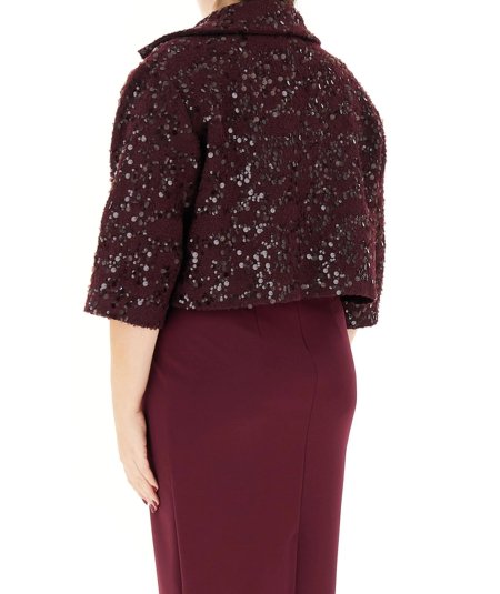 Giacca Aperta Bordeaux Rinascimento Curvy
