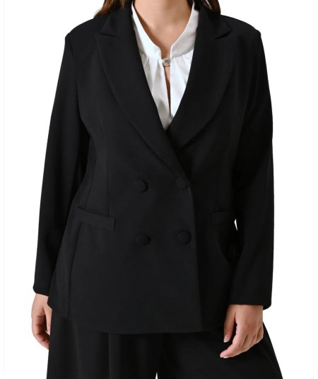 Giacca Doppio Petto Verde Rinascimento Curvy