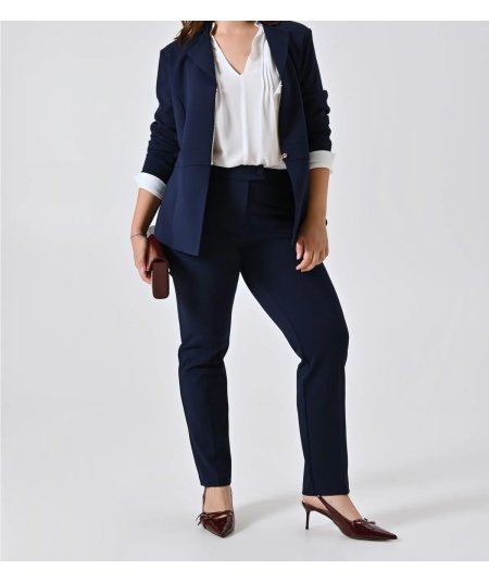 Pantalone Dritto Nero Rinascimento Curvy